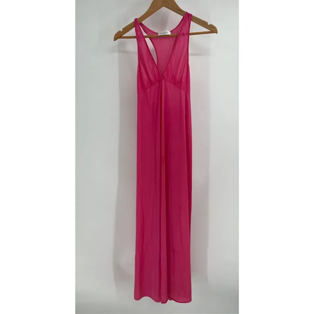 Vintage Vanity‎ Fair Slip Dress Nightgown Women's Size Small Pink Long